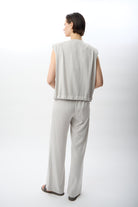 Diagonal-Metal çıtçıtlı Kısa Yelek-Yelek-8-Milagron.com