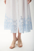 Diagonal-Nakış Detaylı Gömlek Elbise-Elbise-4-Milagron.com