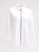 Diagonal-Nakışlı Ekru Gömlek-Gömlek-6-Milagron.com