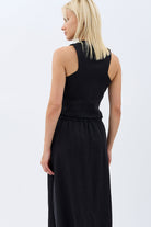 Diagonal-Saçaklı Keten Yelek-Yelek-5-Milagron.com