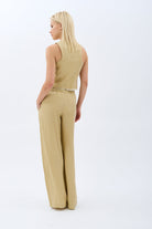 Diagonal-Saçaklı Keten Yelek-Yelek-8-Milagron.com