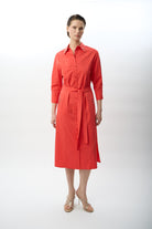 Diagonal-Taş Detaylı Gömlek Elbise-Elbise-10-Milagron.com