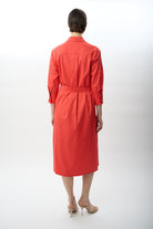 Diagonal-Taş Detaylı Gömlek Elbise-Elbise-11-Milagron.com