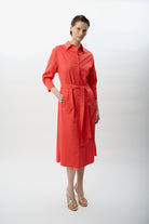 Diagonal-Taş Detaylı Gömlek Elbise-Elbise-1-Milagron.com