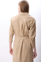 Diagonal-Taş Detaylı Gömlek Elbise-Elbise-6-Milagron.com