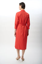 Diagonal-Taş Detaylı Gömlek Elbise-Elbise-6-Milagron.com