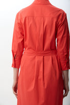 Diagonal-Taş Detaylı Gömlek Elbise-Elbise-9-Milagron.com