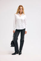 Diagonal-Tasarım Düğmeli Gömlek-Gömlek-3-Milagron.com