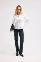 Diagonal-Tasarım Düğmeli Gömlek-Gömlek-7-Milagron.com