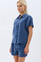 Diagonal-Tasarım Düğmeli Gömlek-Gömlek-3-Milagron.com