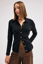 Diagonal-Triko Siyah Ceket-Ceket-3-Milagron.com