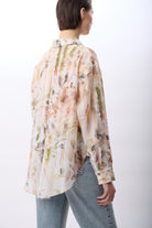 Diagonal-Uzun Kollu Çiçek Desenli Gömlek-Gömlek-2-Milagron.com