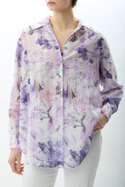 Diagonal-Uzun Kollu Çiçek Desenli Gömlek-Gömlek-2-Milagron.com