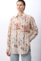 Diagonal-Uzun Kollu Çiçek Desenli Gömlek-Gömlek-6-Milagron.com