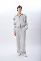 Diagonal-Uzun Kollu Fermuarlı Ceket-Ceket-4-Milagron.com