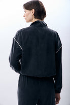 Diagonal-Uzun Kollu Fermuarlı Ceket-Ceket-6-Milagron.com