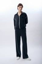 Diagonal-Uzun Kollu Fermuarlı Ceket-Ceket-7-Milagron.com