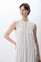 Diagonal-Volanlı Maxi Elbise-Elbise-3-Milagron.com