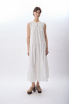 Diagonal-Volanlı Maxi Elbise-Elbise-5-Milagron.com