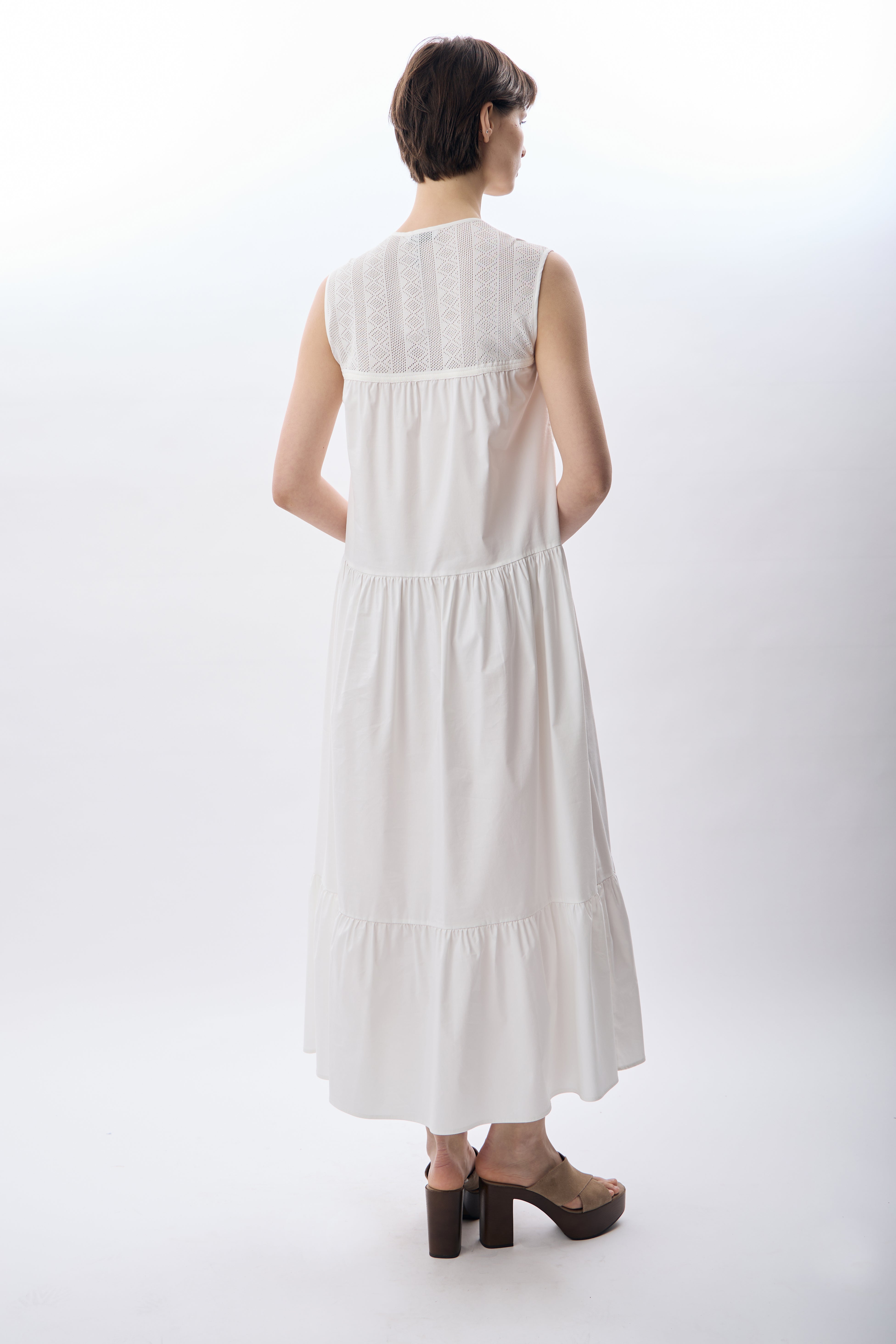 Diagonal-Volanlı Maxi Elbise-Elbise-8-Milagron.com