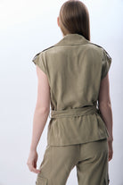 Diagonal-Yan Cep Detaylı Rahat Pantolon-Pantolon-10-Milagron.com