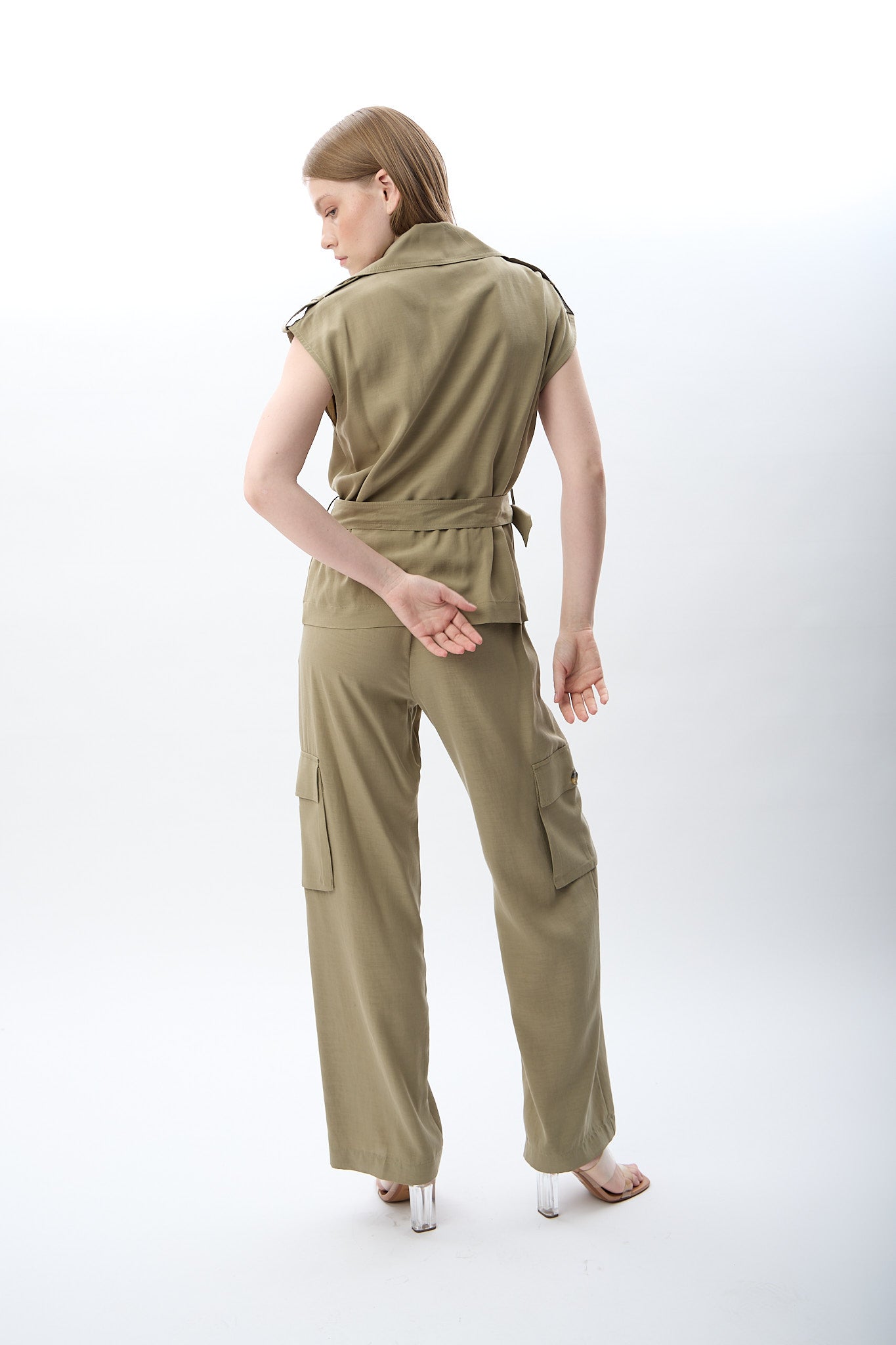 Diagonal-Yan Cep Detaylı Rahat Pantolon-Pantolon-7-Milagron.com