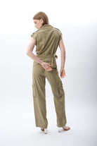 Diagonal-Yan Cep Detaylı Rahat Pantolon-Pantolon-7-Milagron.com