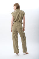 Diagonal-Yan Cep Detaylı Rahat Pantolon-Pantolon-8-Milagron.com