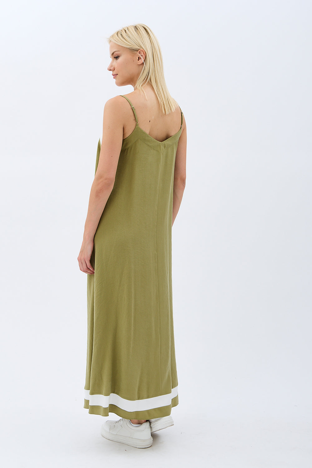 Diagonal-Yırtmaçlı Salaş Elbise-Elbise-10-Milagron.com