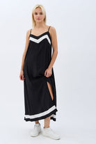 Diagonal-Yırtmaçlı Salaş Elbise-Elbise-2-Milagron.com