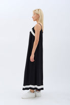 Diagonal-Yırtmaçlı Salaş Elbise-Elbise-3-Milagron.com