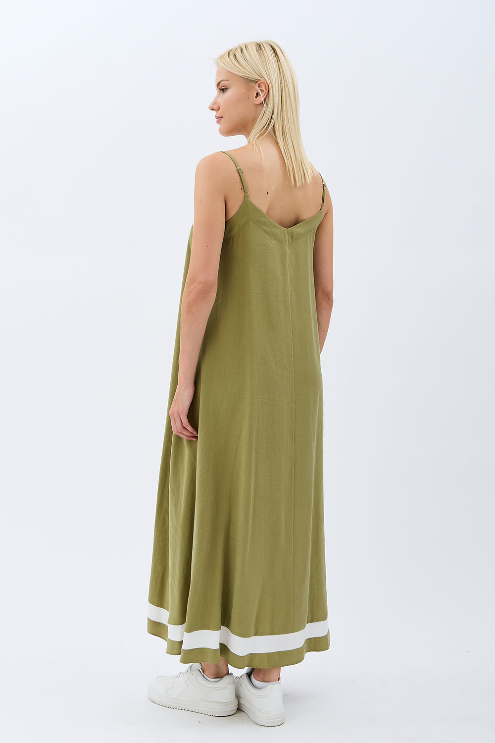 Diagonal-Yırtmaçlı Salaş Elbise-Elbise-3-Milagron.com