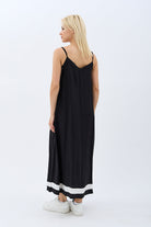 Diagonal-Yırtmaçlı Salaş Elbise-Elbise-8-Milagron.com