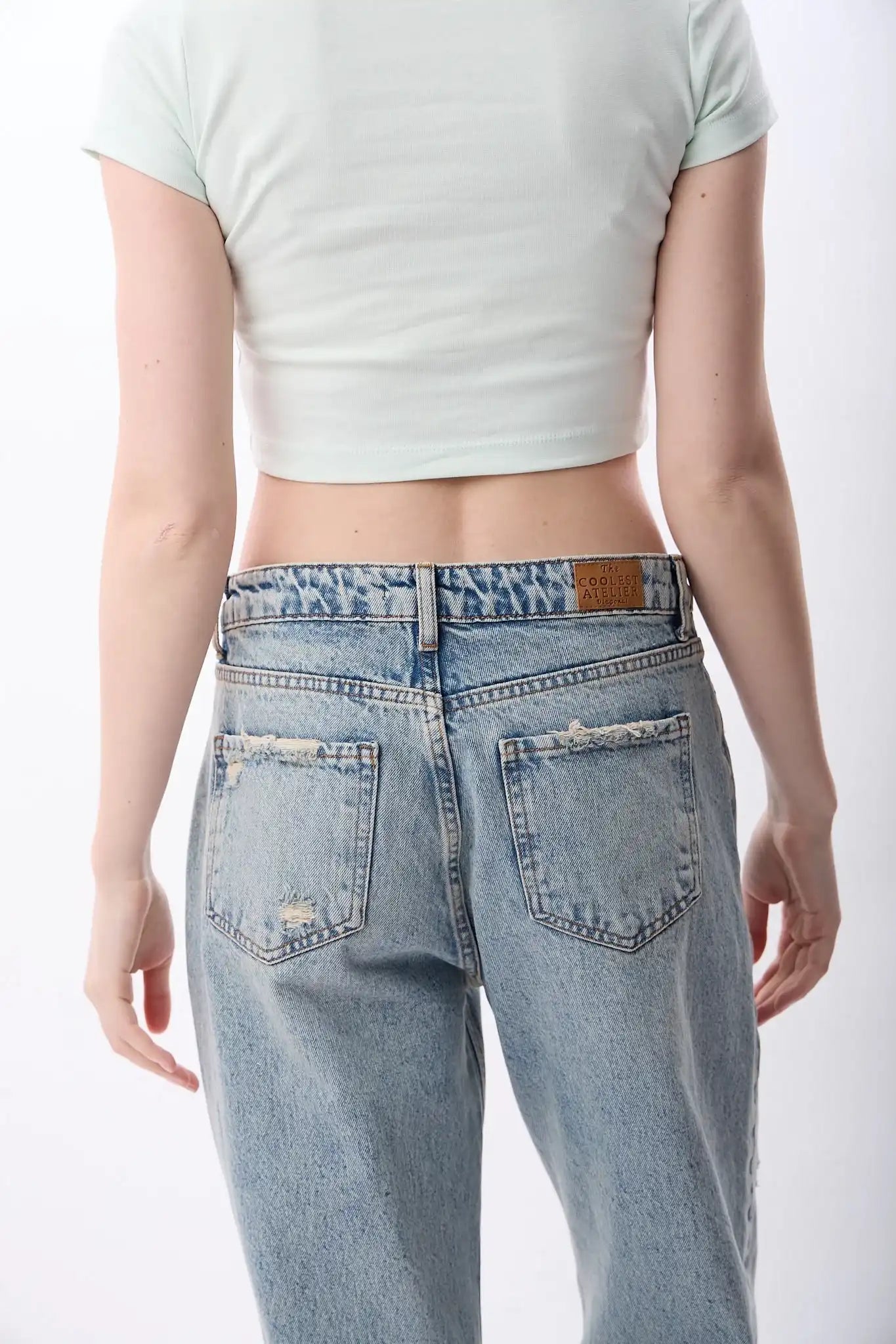 Yüksek Bel Kot Pantolon (Mavi)