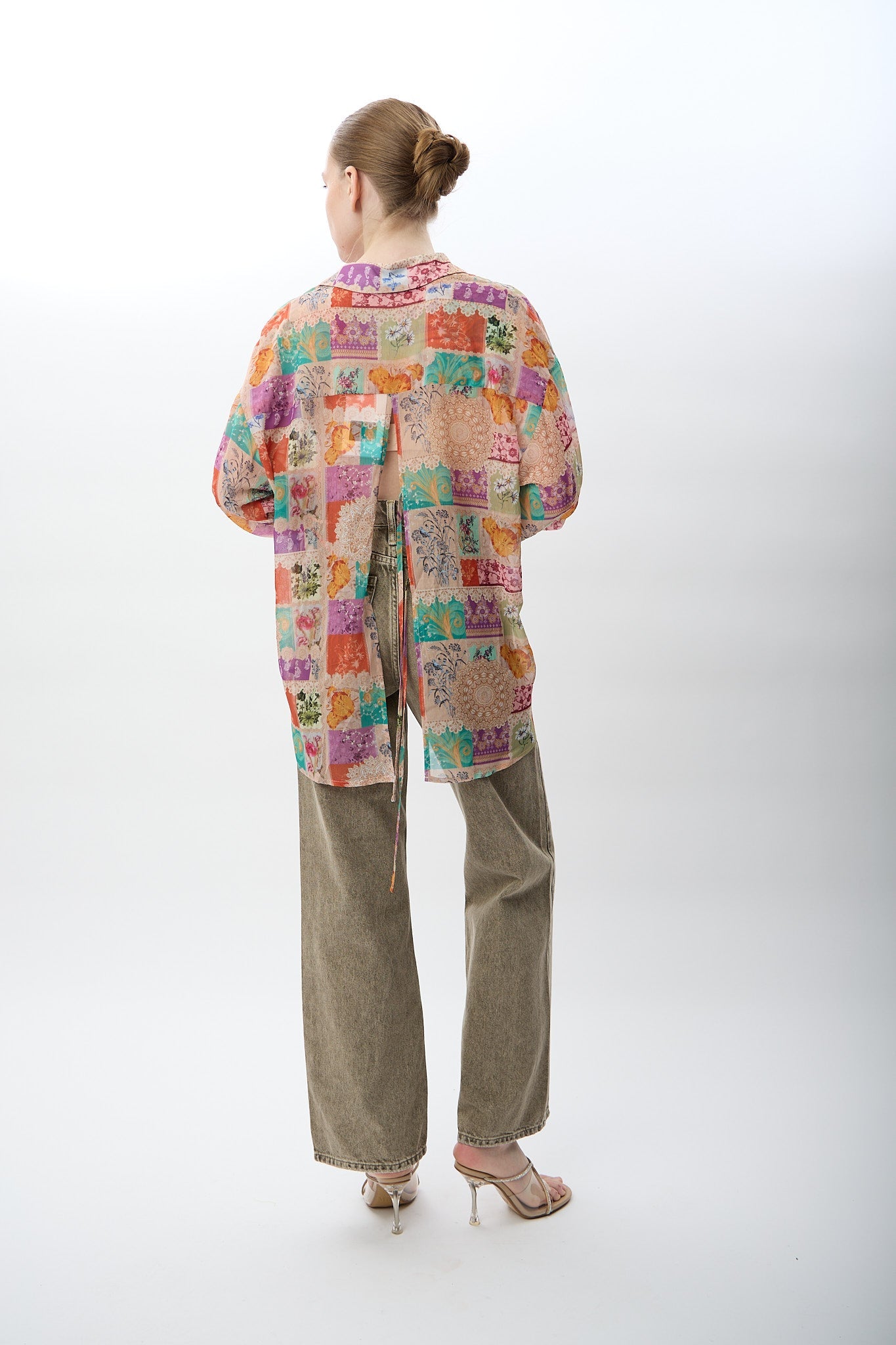 Diagonal-Yüksek Bel Kot Pantolon-Pantolon-5-Milagron.com