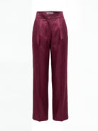 Yüksek Bel Pantolon Bordo