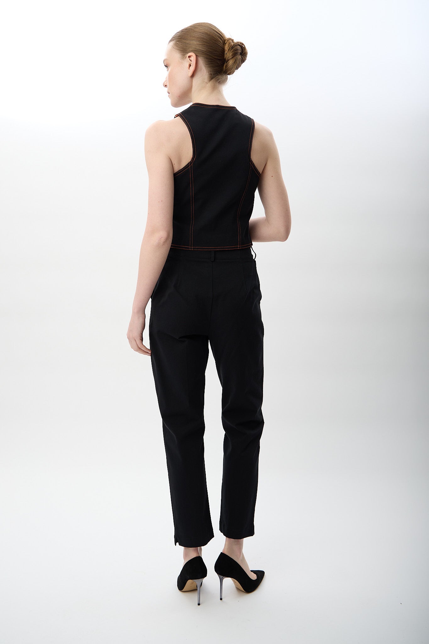 Diagonal-Yüksek Bel Rahat Kesim Pantolon-Pantolon-14-Milagron.com