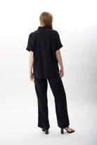 Diagonal-Yüksek Bel Rahat Kesim Pantolon-Pantolon-7-Milagron.com