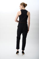 Diagonal-Yüksek Bel Rahat Kesim Pantolon-Pantolon-9-Milagron.com