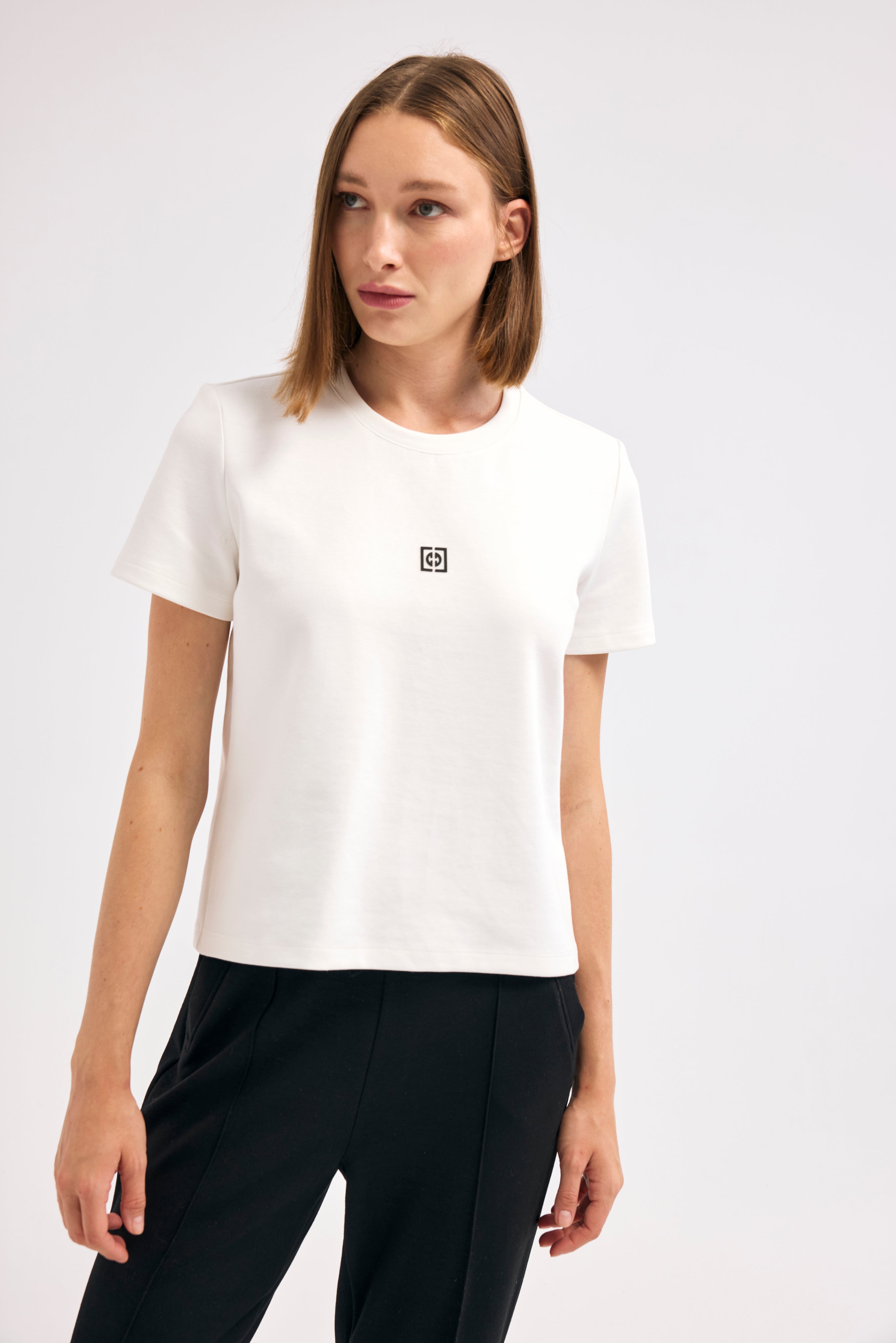 Diagonal-Bisiklet Yaka Tişört-T-SHIRT-3-Milagron.com