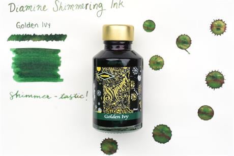 Diamine-Diamine Ink Shimmering Mürekkep Golden Ivy 2018-Mürekkep-5-Milagron.com