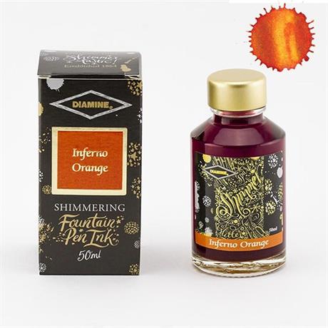 Diamine-Diamine Ink Shimmering Mürekkep Inferno Orange-Mürekkep-1-Milagron.com