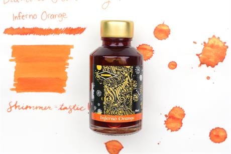 Diamine-Diamine Ink Shimmering Mürekkep Inferno Orange-Mürekkep-4-Milagron.com