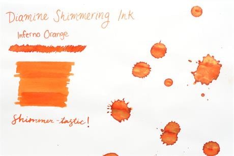 Diamine-Diamine Ink Shimmering Mürekkep Inferno Orange-Mürekkep-6-Milagron.com