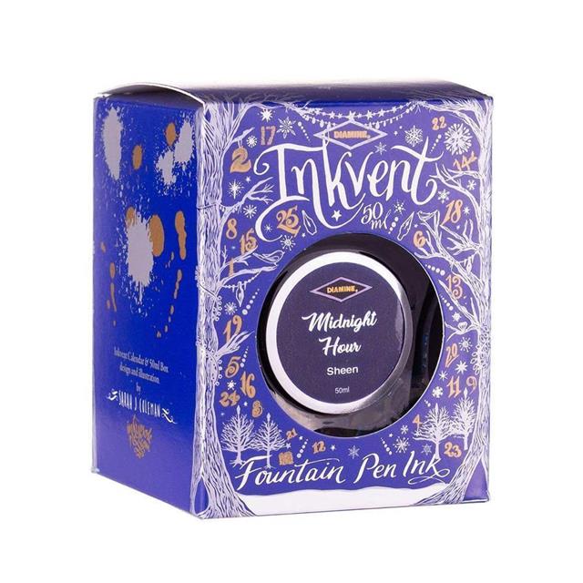 Diamine-Diamine Inkvent Collection Sheen Mürekkep 50ml Midnight Hour-Mürekkep-3-Milagron.com