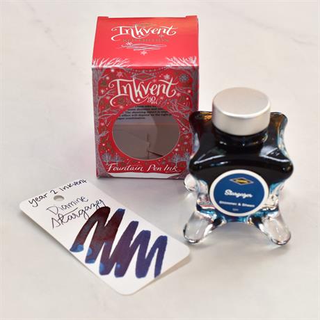 Diamine-Diamine Inkvent Red Shimmer&Sheen Stargazer 2022-Mürekkep-3-Milagron.com