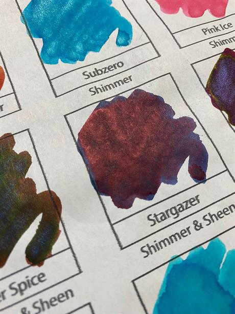Diamine-Diamine Inkvent Red Shimmer&Sheen Stargazer 2022-Mürekkep-5-Milagron.com