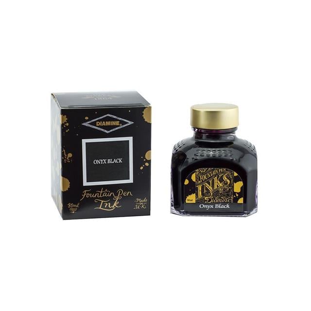 Diamine-Diamine Revnalı Dolmakalem Mürekkebi Onyx Black 80 Ml-Mürekkep-1-Milagron.com