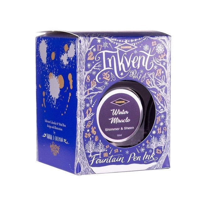 Diamine Inkvent Purple Shimmer&Sheen Winter Miracle Mürekkep 50 Ml