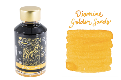 Diamine-Shimmer Shimmertastic Ink, Golden Sands, Mürekkep-Şişe Mürekkep-1-Milagron.com